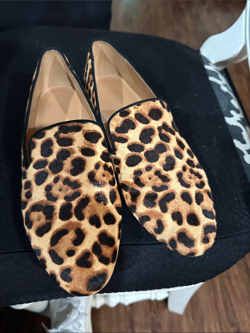 J. Crew Leopard-Print Slip-On Loafers in Tan and Black